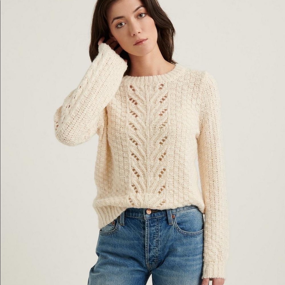 NWT Lucky Brand Pointelle Pullover Sweater XS